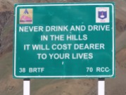 never drink and drive in the hills it will cost dearer to your lives